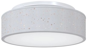 Luzes de Teto com Abajur Estelar Cinza Ø 38 cm Tecido E27