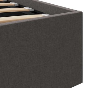 Cama hidráulica c/ arrumação 100x200cm tecido cinza-escuro