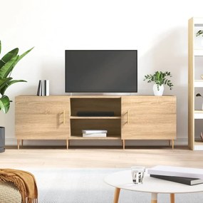 vidaXL Móvel de TV 150x30x50 cm derivados de madeira carvalho sonoma