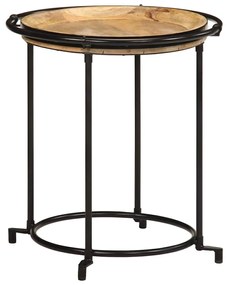 2 pcs Conjunto de mesa de apoio madeira de mangueira maciça