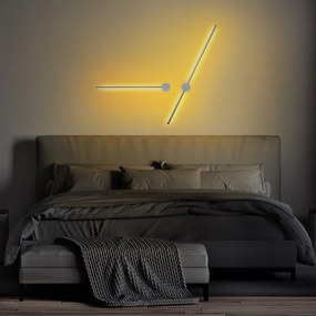 Candeeiro de Parede Sword - Branco - Largura: 91 cm Altura: 10 cm Prof