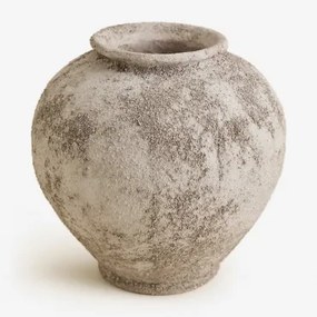 Jarro Decorativo ↑20 Cm Em Cerâmica Filis Cinzento Areia - Sklum
