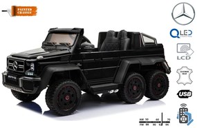 Carro elétrico para Crianças Mercedes-Benz G63 6X6, tela LCD, retroiluminação, 2,4 Ghz, 12V14AH, bateria removível, MOTOR 4 X, controle remoto, assent