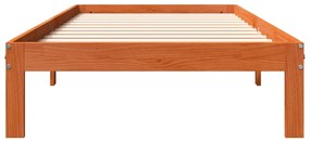 Cama sem colchão 90x190 cm madeira de pinho maciça castanho-mel