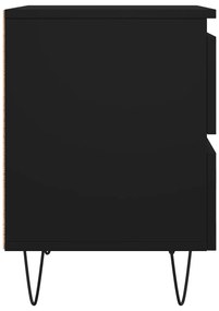 Mesa de cabeceira 40x35x50 cm derivados de madeira preto