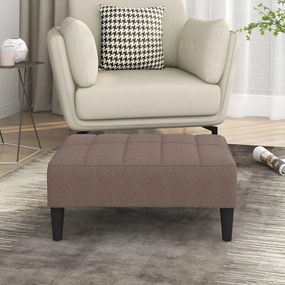 vidaXL Apoio de pés 78x56x32 cm tecido cinzento-acastanhado