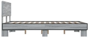 Estrutura cama 140x190 cm derivados de madeira/metal