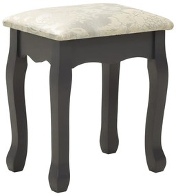 Conj. toucador com banco 80x69x141 cm madeira paulownia cinza