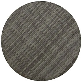 Mesa de centro 45 cm vime PE cinzento