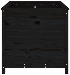 Vaso/floreira de jardim 82,5x82,5x78 cm pinho maciço preto