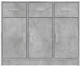 Aparador 91x28x75 cm derivados de madeira cinzento-cimento