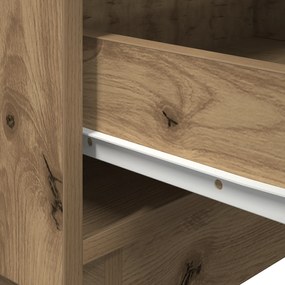 Camas de cabeceira vidaXL com luzes LED 2 pcs Carvalho Artesanal 45x40