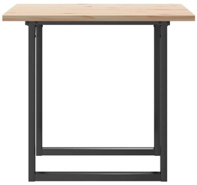 Mesa de jantar estrutura em O 90x90x75,5 cm pinho/aço
