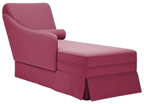 Chaise lounge c/ reforço/apoio de braços direito veludo