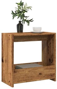 Mesa de apoio madeira velha 50x26x50 cm madeira trabalhada