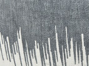Pufe em algodão azul e branco 50 x 30 cm KAWAI Beliani
