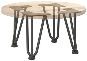 Pernas de grampo para mesa de centro 4 peças antracite 20 cm aço maciç