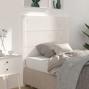 vidaXL Cabeceira de cama 81x4x100 cm pinho maciço branco