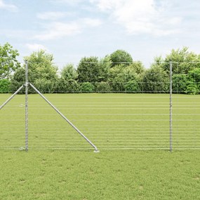 Cerca de Campo vidaXL 1.5x25 m Aço Galvanizado