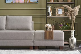Sofá-Cama de Canto Fly – Creme – 210x70x280 cm
