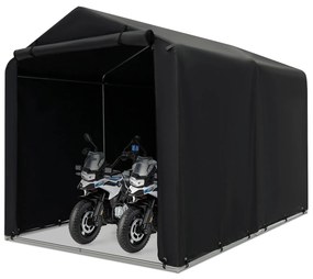 Lona impermeável para veículos Capa de carro com porta de zíper 431 x 160 x 115 cm prata