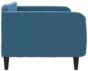 Sofá-cama 90x200 cm veludo azul