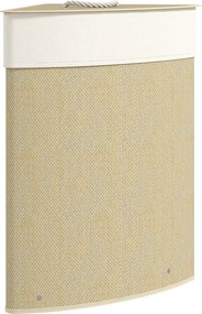 HOMCOM Cesto para Roupa Suja de Bambu de 55L com Tampa e Asa Saco Extraível e Lavável para Casa de Banho Quarto, 35x35x60 cm Creme | Aosom Portugal
