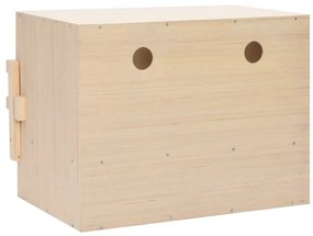 Ninho p/ galinhas 2 compartimentos 63x40x45 cm pinho maciço