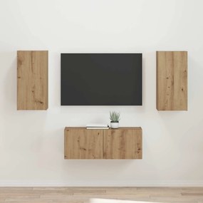 vidaXL Conjunto de móvel de TV 2 pcs Carvalho Artesanal