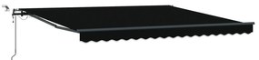 Toldo Retrátil Automático com LED Preto 400x300 cm, vidaXL Tecido Subs