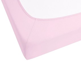 Lençol-capa em algodão rosa 180 x 200 cm JANBU Beliani