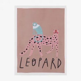 Quadro Decorativo Impresso Em Tela (30x40 Cm) Fulvio Kids Leopard - Sklum