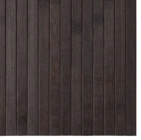 Tapete retangular 60x300 cm bambu castanho-escuro