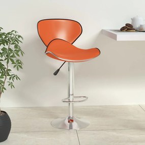 vidaXL Banco de bar couro artificial laranja
