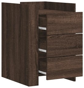 Mesa cabeceira 45x50x65 cm derivados madeira carvalho castanho