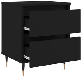 Mesa de cabeceira 40x35x50 cm derivados de madeira preto