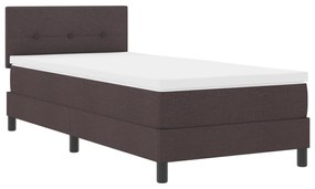 Cama Box com Colchão Castanho 90x190 cm Tecido