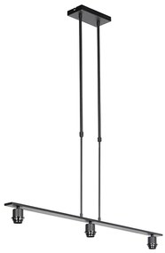Candeeiro de suspensão preto sem abajur - Combi 3 Deluxe Moderno