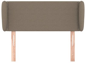 Cabeceira cama abas tecido 83x23x78/88 cm cinzento-acastanhado