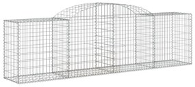 Cestos gabião arqueados 5 pcs 300x50x80/100cm ferro galvanizado