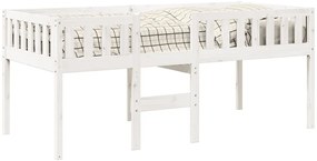 Cama de criança sem colchão 80x200 cm pinho maciço branco