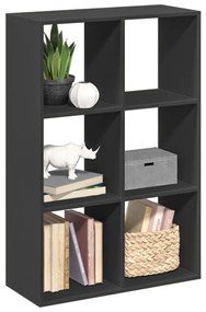 vidaXL Estante divisória 69,5x29x103,5 cm derivados de madeira preto