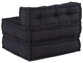 Pufe modular 70x70x54 cm tecido antracite