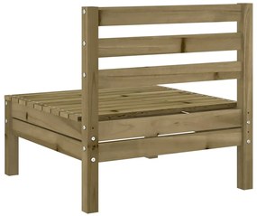 Sofás s/ apoios braços p/ jardim 4 pcs madeira pinho impregnada