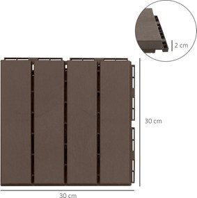 Conjunto de 9 Estrados para Exterior e Interior – 30x30 cm | 9 Peças c