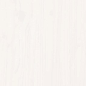 Cama sem colchão 140x200 cm madeira de pinho maciça branco