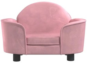Cama para cães 66x40x45 cm veludo rosa