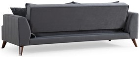 Sofá de 3 Lugares Buhara – Cinzento Escuro – 100x78x220 cm