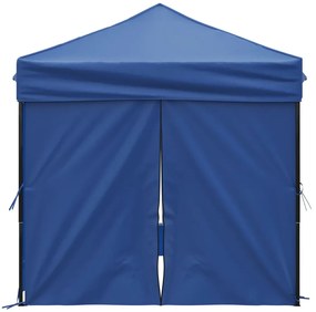 Tenda para festas dobrável com paredes laterais 2x2 m azul