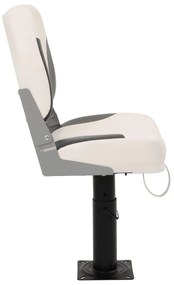 Assentos de barco 2 pcs c/ pedestais ajustáveis e rotação 360°